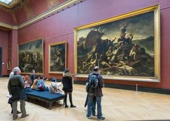 The Raft of the Medusa, Le Radeau de la Meduse, oil painting by French Romantic painter Theodore Gericault, 1819. Musee du Louvre.