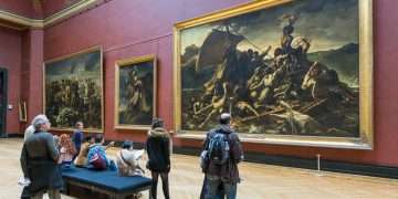 The Raft of the Medusa, Le Radeau de la Meduse, oil painting by French Romantic painter Theodore Gericault, 1819. Musee du Louvre.